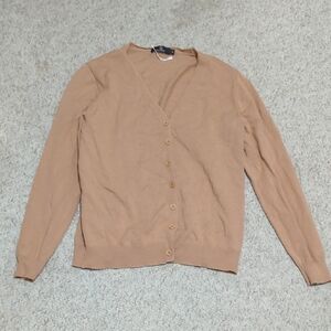 Camel Button-Up Cardigan